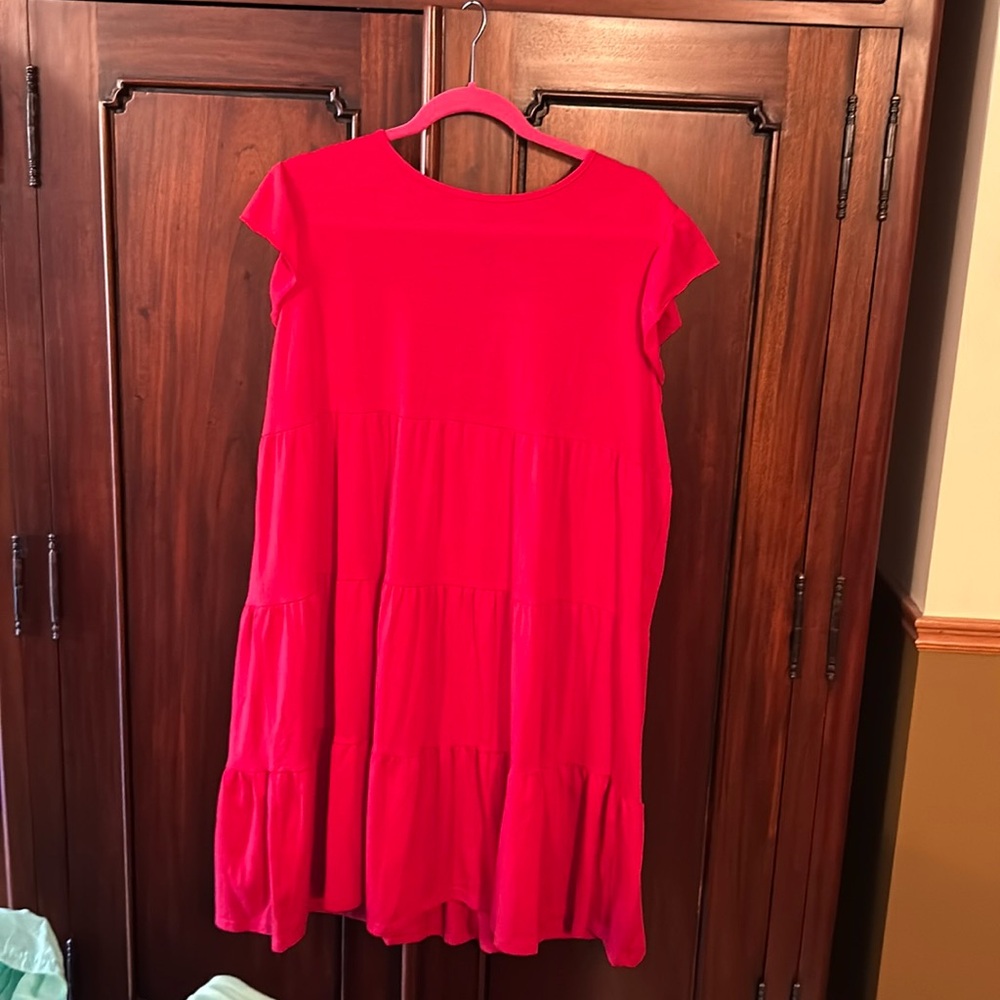 3 tier red dress (no size)